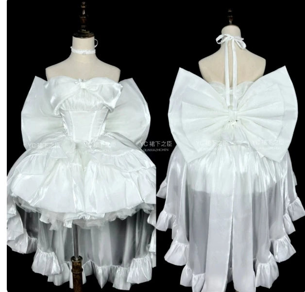 French Style Ladies Fairy Pink Strapless Dress 2025 Spring Summer Lolita Big Bow Princess Puff Short Party Evening Dresses