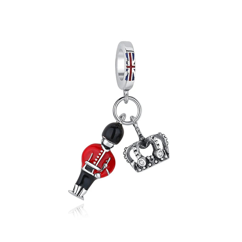 Original 925 Sterling Silver Charms Love Travel London Bus Suitcase Paris Beads Fit Brand Bracelets Necklaces Women DIY Jewelry