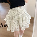 Women Clothes Fashion Summer New Style High Waist Temperament Trend Round A-line Skirt Loose Short Skirt Cake Half Skirt