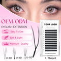 Yelix U Shaped YY 3D 4D 5D Eyelash Extension Customized Lashes Private Label  Premade Fan Lashes DIY Logo Eyelashes ODM & OEM