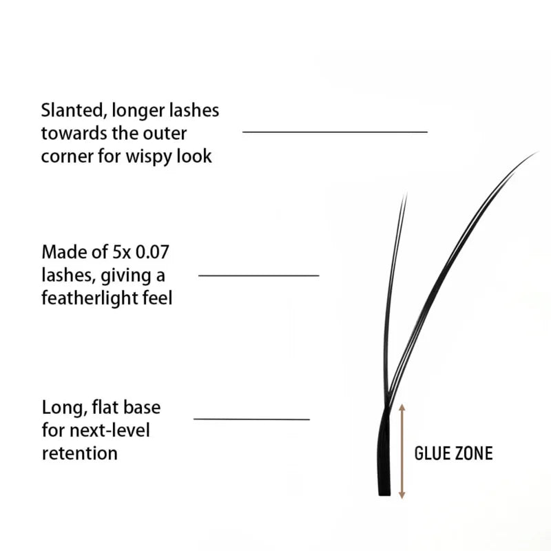 Dark Brown Kitten Lashes Fox YY Shape Eyelash YY Eyelash Cilia and Brazilian Volume Soft Faux Mink YY Lashes Y Cilios