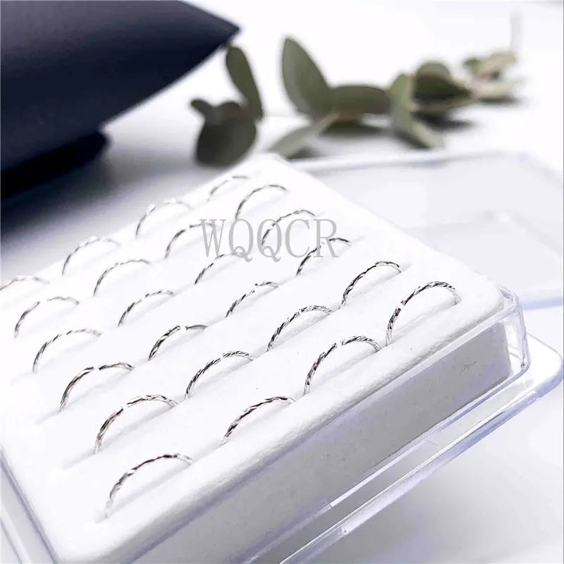 New 20pcs Gold Color Twist Rounded Women Nose Ring Vintage Personality Nose Nail & Nose Rings Both Men Jewelry Gift